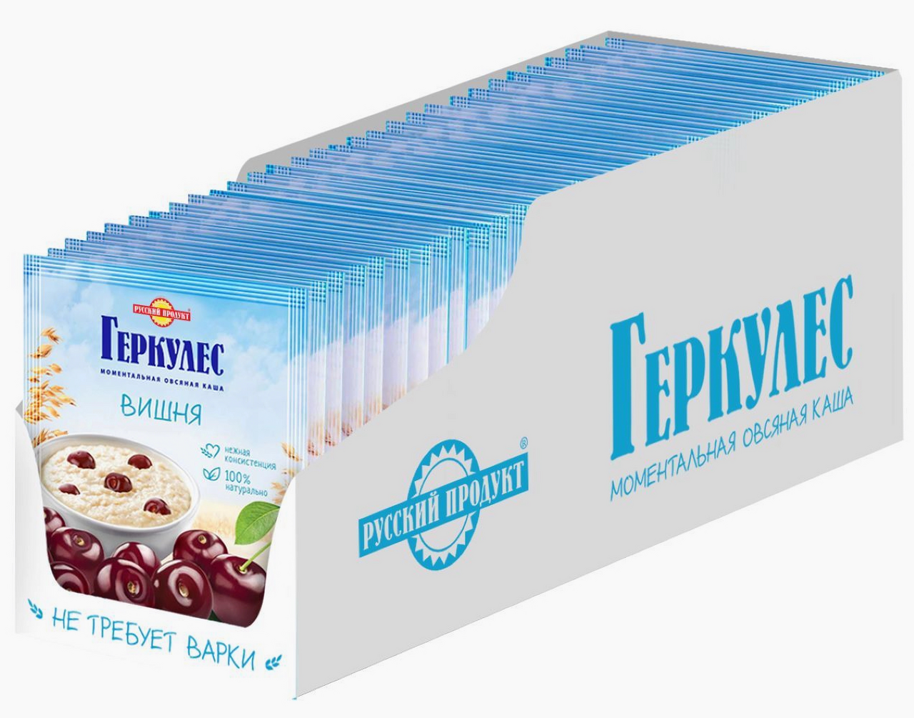 Каша овсяная Русский продукт геркулес вишня, 35г