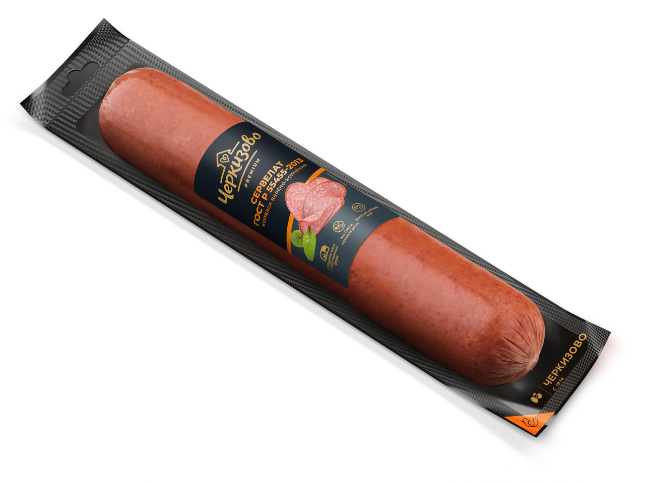 Колбаса Черкизово сервелат варено-копченый ГОСТ, ~1кг