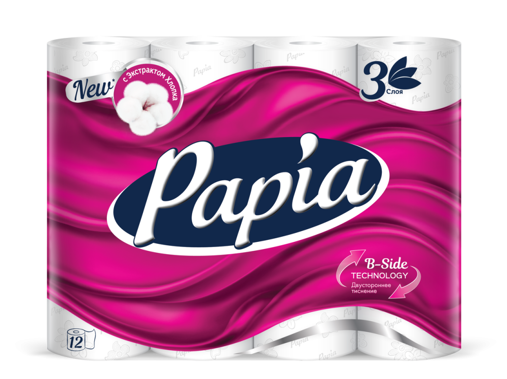 Туалетная бумага Papia 12 шт