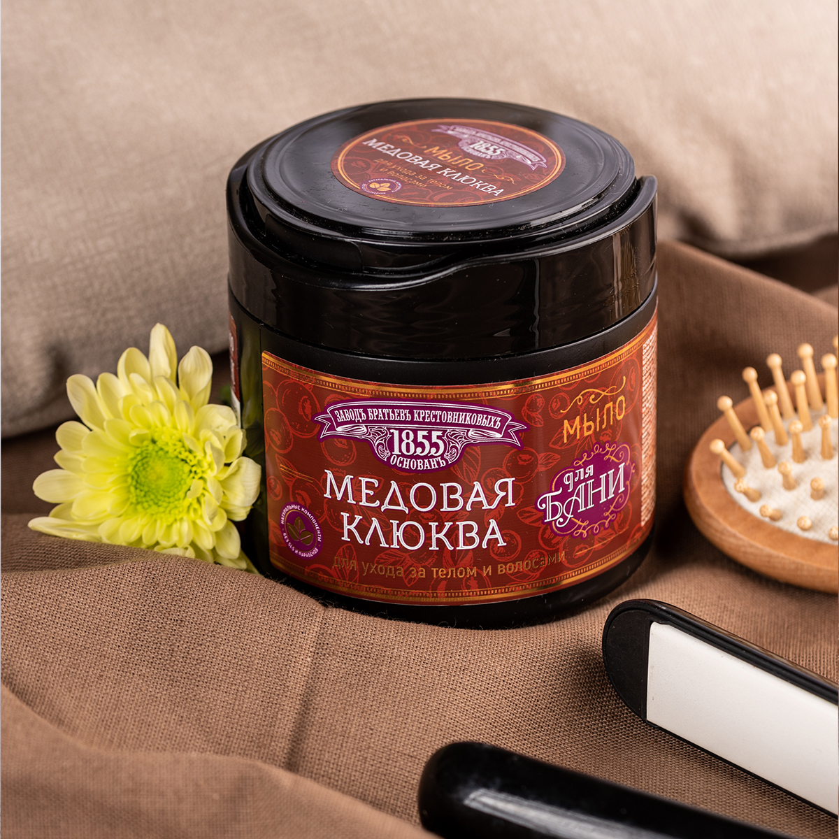 Мыло густое Завод Братьев Крестовниковых медовая клюква, 400мл