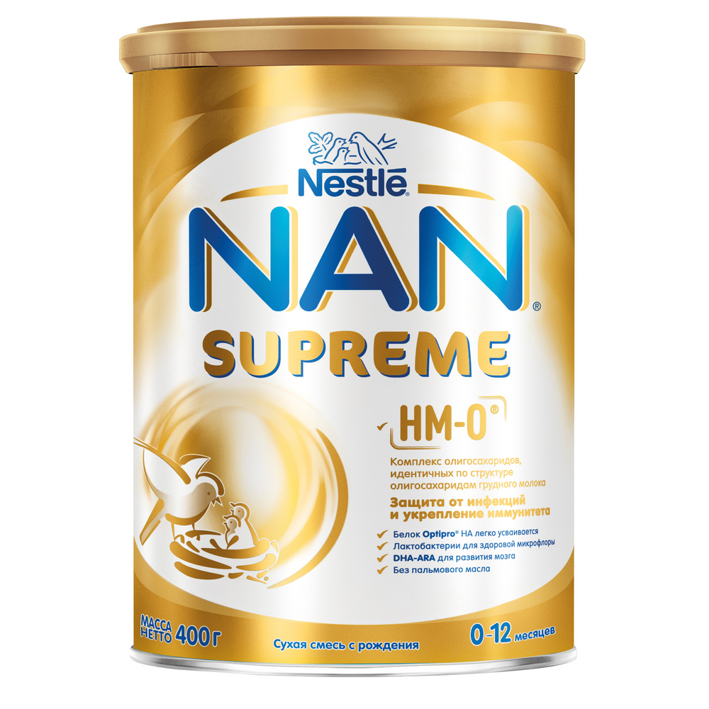 Смесь Nan Supreme молочная Защита от инфекций и укрепление иммунитета с рождения 400 г