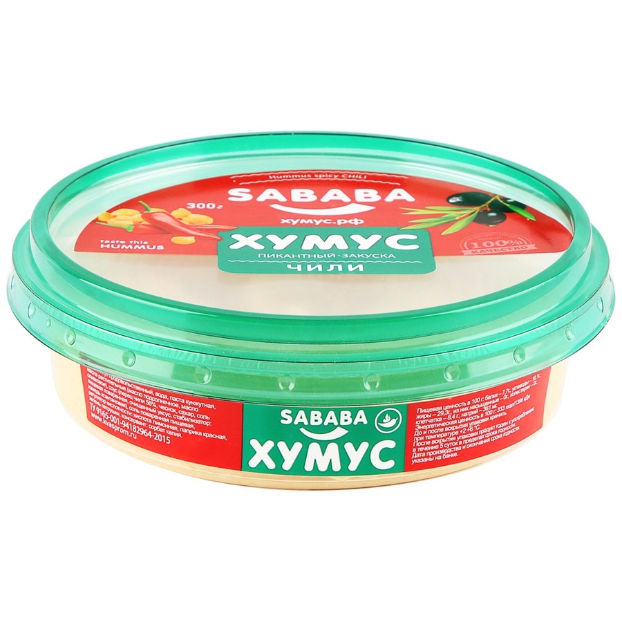 Хумус Sababa чили пикантный, 300г