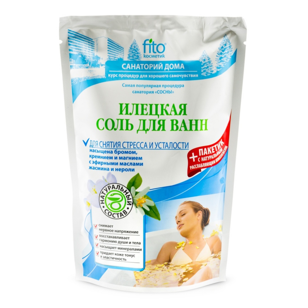 Соль для ванн Fito косметик Санаторий дома Илецкая для снятия стресса и усталости 530 г