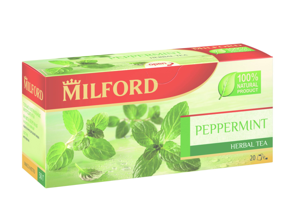 Чай Milford зеленый мята перечная 20пак*1,75г