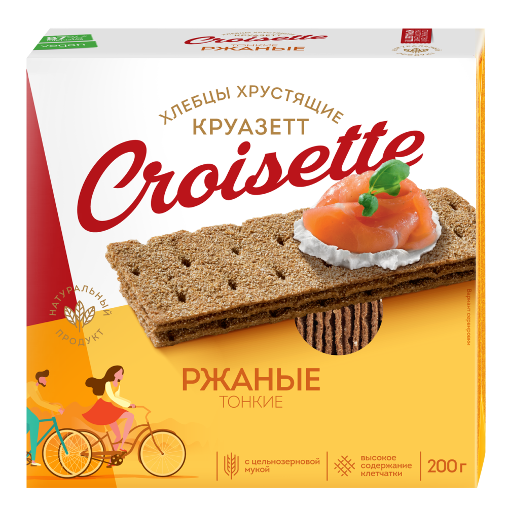 Хлебцы ржаные Круазетт тонкие 200 г