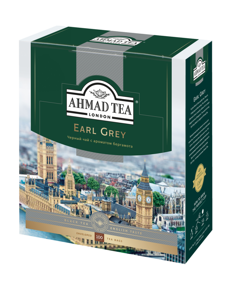 Чай Ahmad Tea Earl Grey черный 100пак*2г