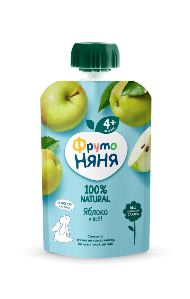 Пюре ФрутоНяня гипоаллергенное из яблок для детей с 4 месяцев, 90г