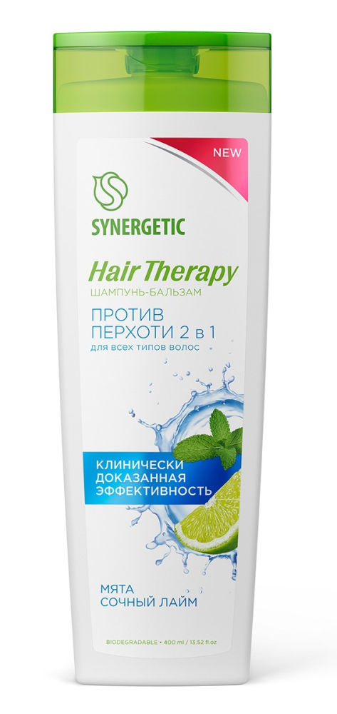Шампунь-бальзам Synergetic Hair Therapy Против перхоти 2 в 1, 400мл