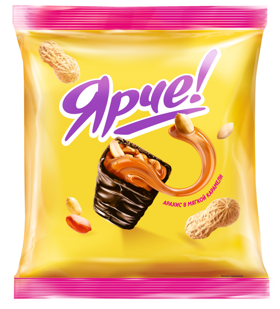 Конфеты Kdv Ярче арахис в карамели, 500г