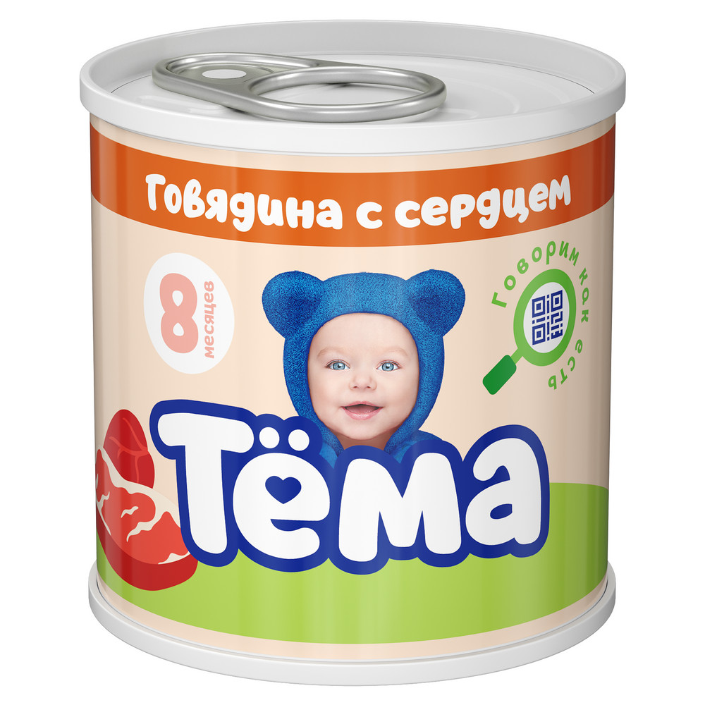 Пюре Тема говядина-сердце, 90г