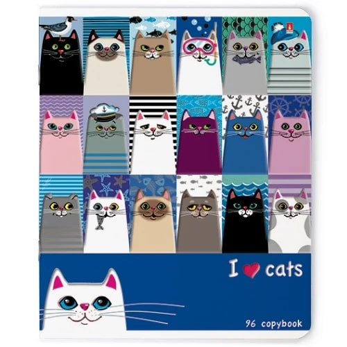 Тетрадь Альт в клетку в ассортименте, 96л