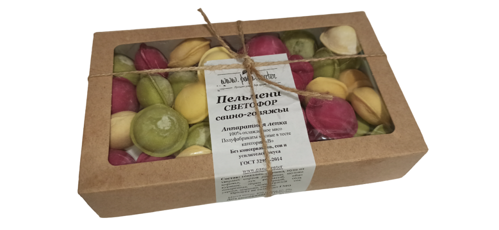 Пельмени Papa.Center светофор свино-говяжьи замороженные, 450г