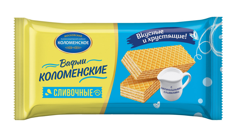 Вафли Коломенское Сливочные традиционные, 200г