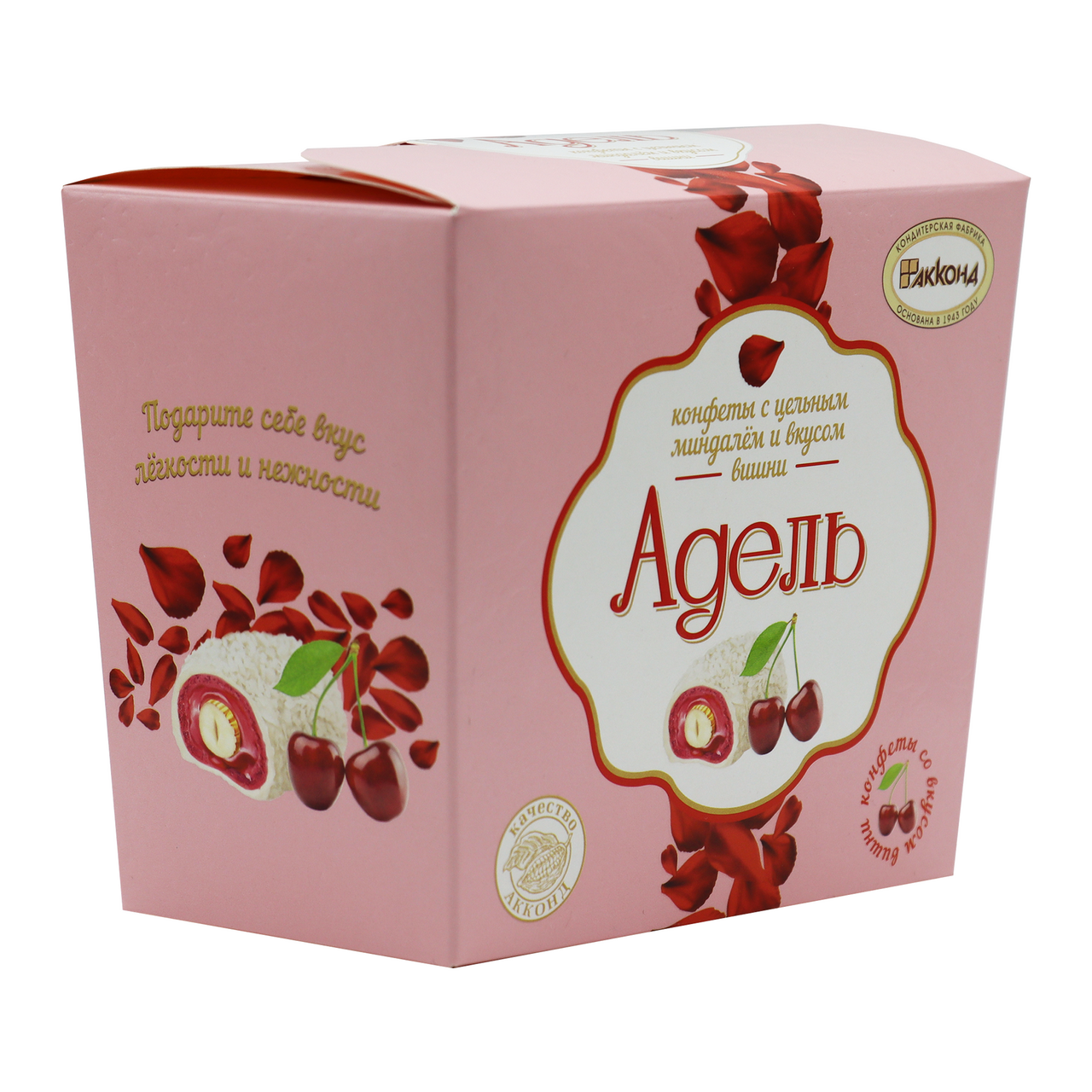 Конфеты Акконд Адель цельный миндаль и вишня, 150г