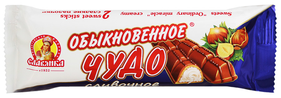 Вафельный батончик Славянка Обыкновенное чудо сливочный 55 г
