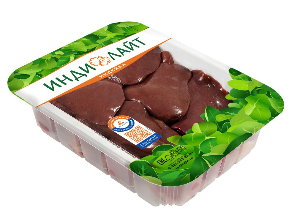 Печень индейки ИндиЛайт охлажденная в лотке 500 г