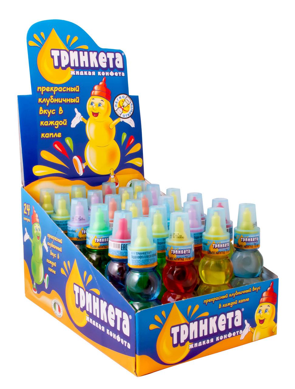 Жидкая конфета Тринкета со вкусом клубники безалкогольный негазированный напиток, 70г