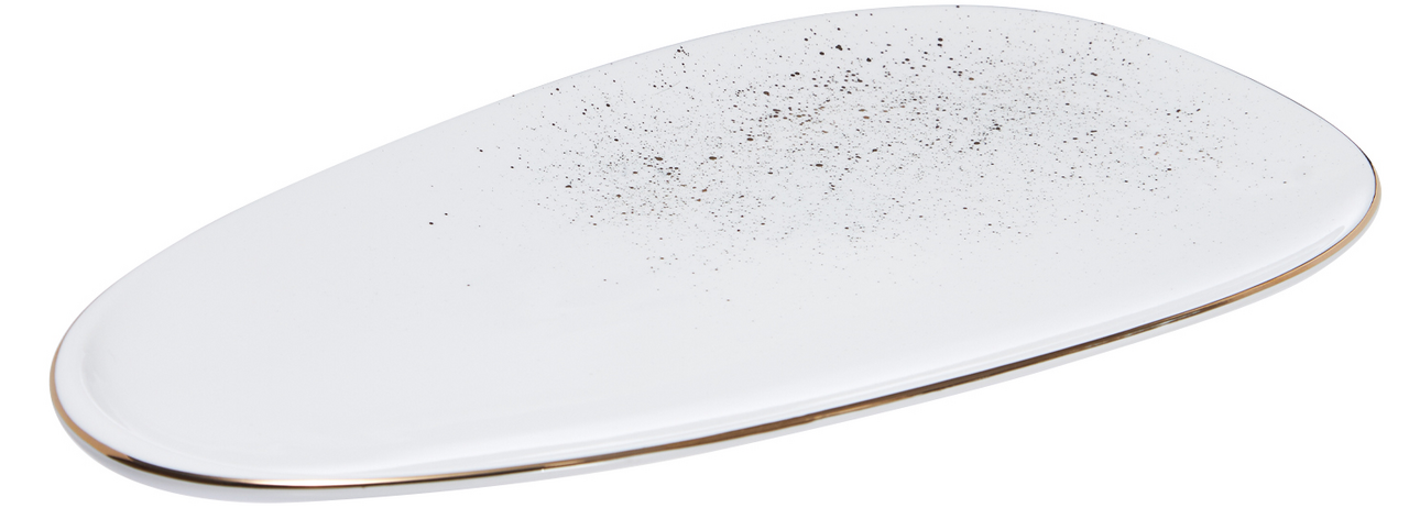 Блюдо овальное Millimi брызги шампанского, 33 x 18см