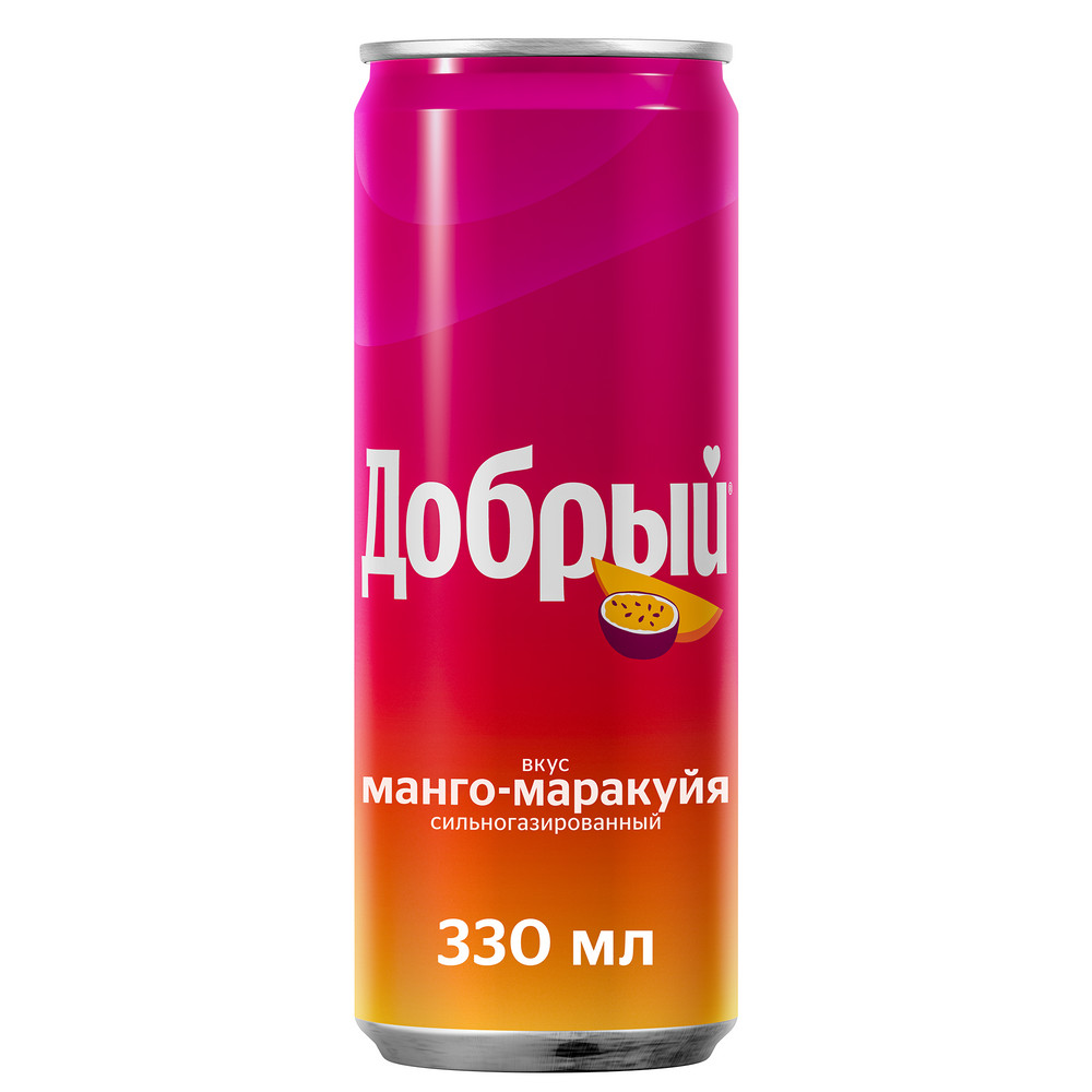 Напиток Добрый Манго-маракуйя газированный, 330мл