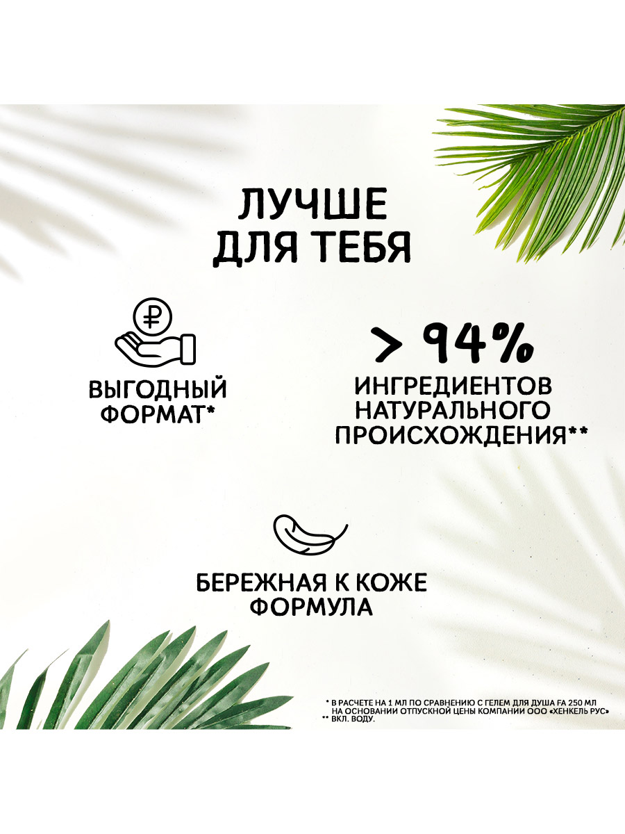 Крем-гель Fa для душа Йогурт Алоэ Вера, 750мл