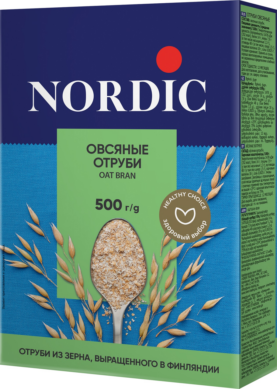 Отруби Nordic овсяные, 500г