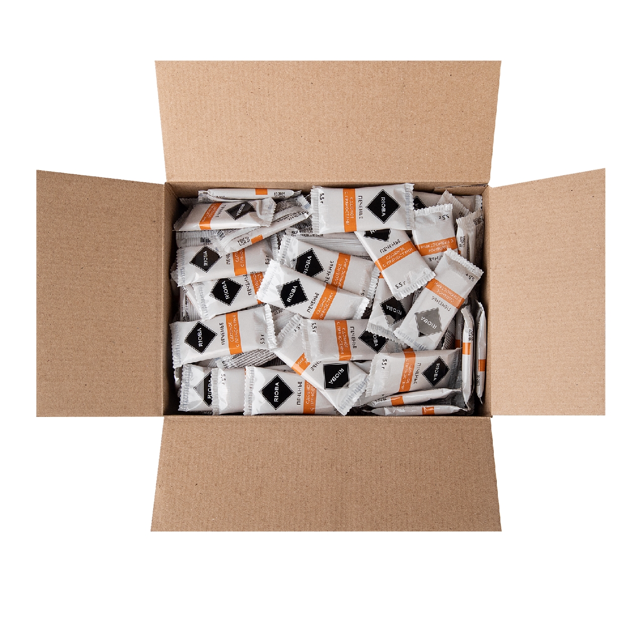 RIOBA Печенье сдобное с пряностями порционное (5.5г x 200шт), 1.1кг