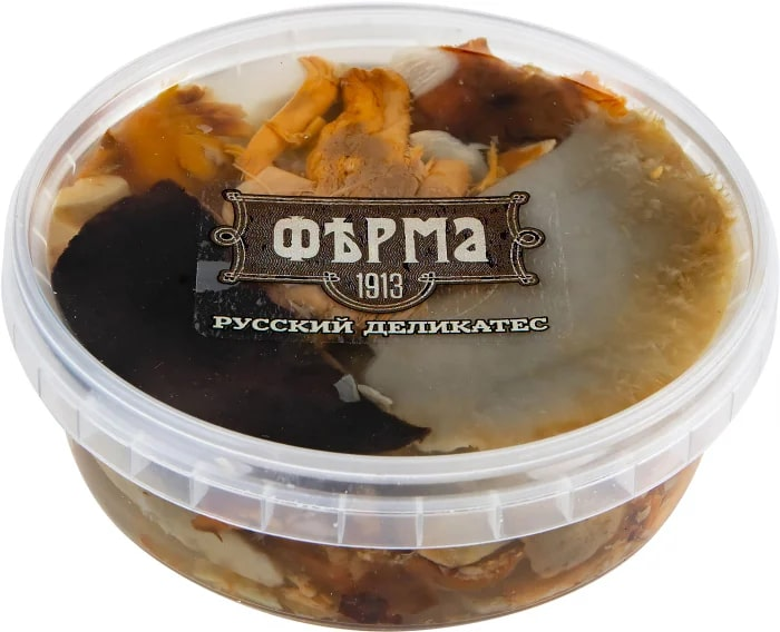 Грибы ассорти Ферма 1913 варено-соленые, 285г