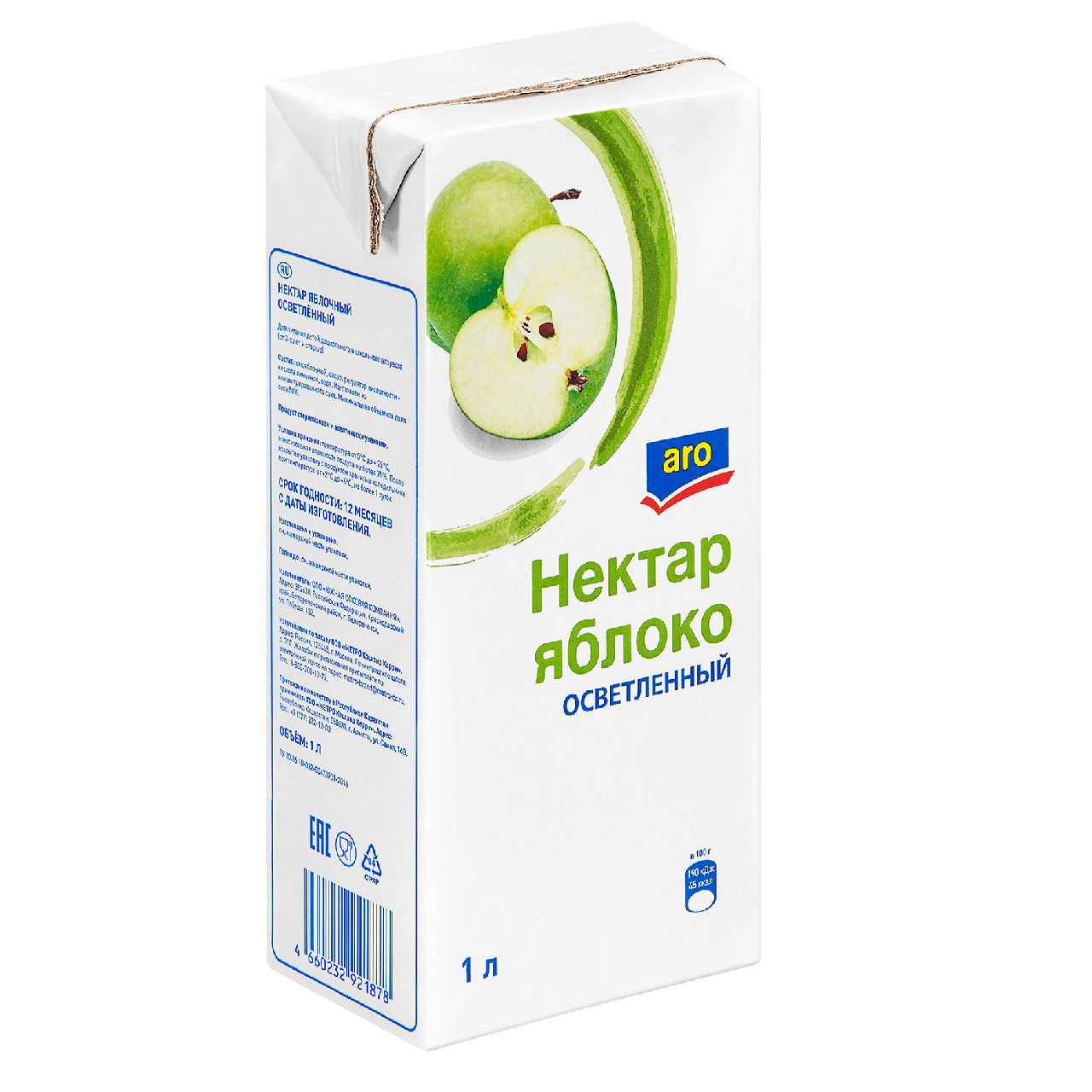 aro Нектар яблоко осветленный, 1л