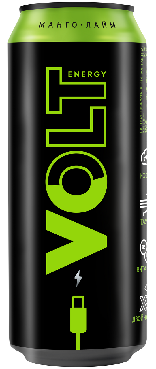 Напиток энергетический Volt Energy манго-лимон, 450мл