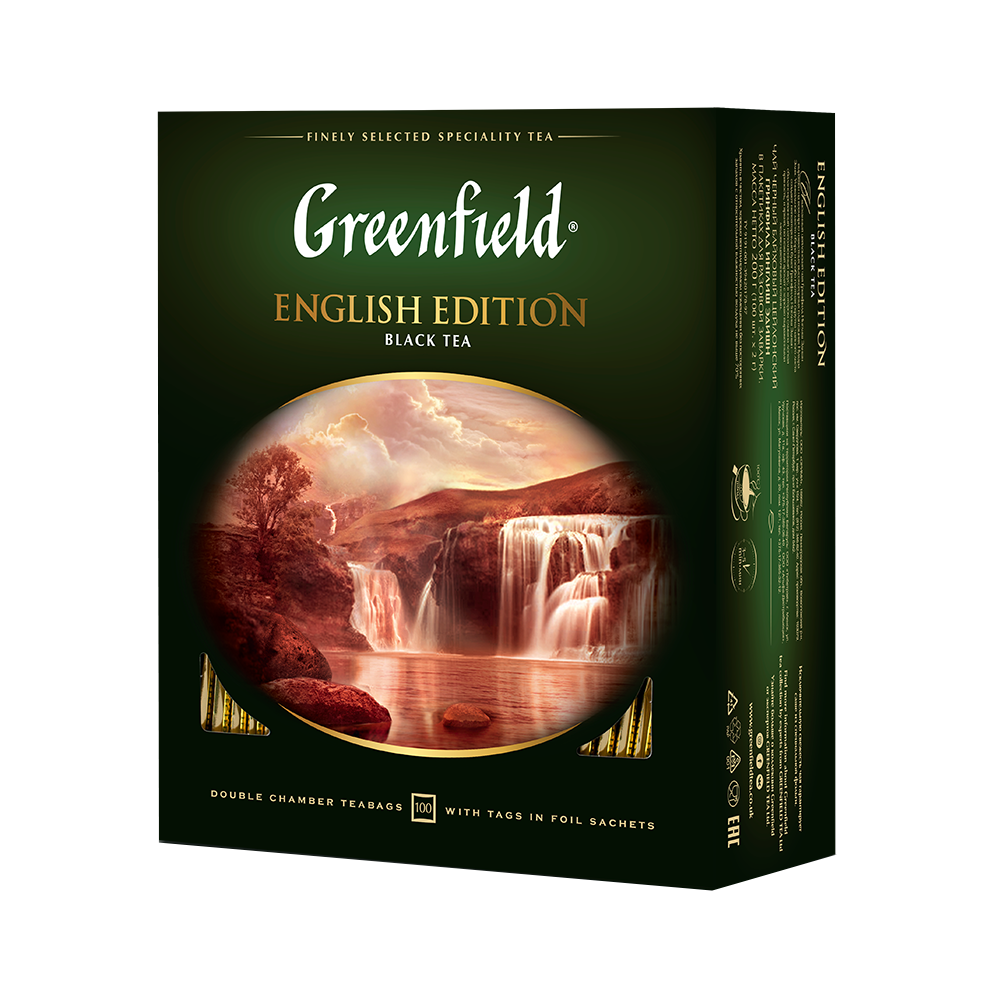 Чай Greenfield English Edition черный 100 пакетиков по 2 г