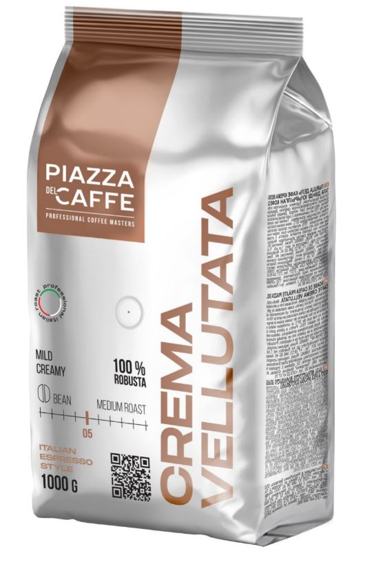 Кофе Piazza del Caffe Crema Vellutata в зернах, 1кг