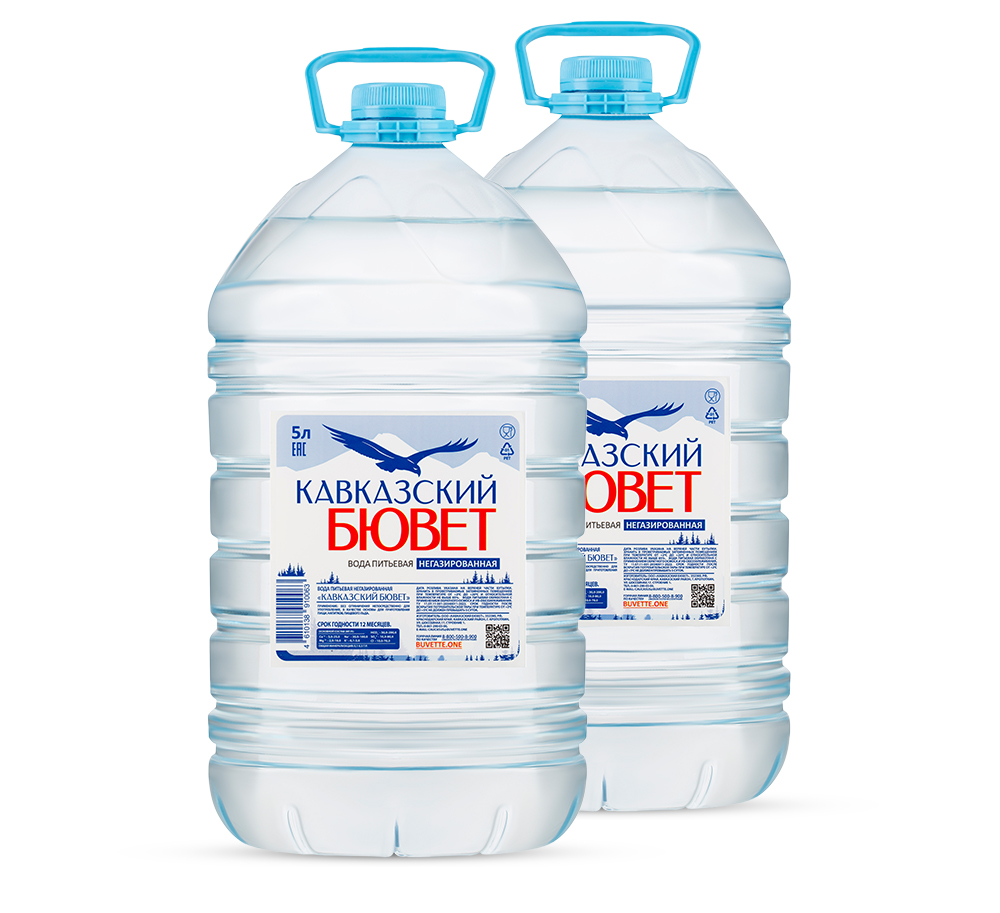 Вода питьевая Кавказский бювет негазированная, 5л