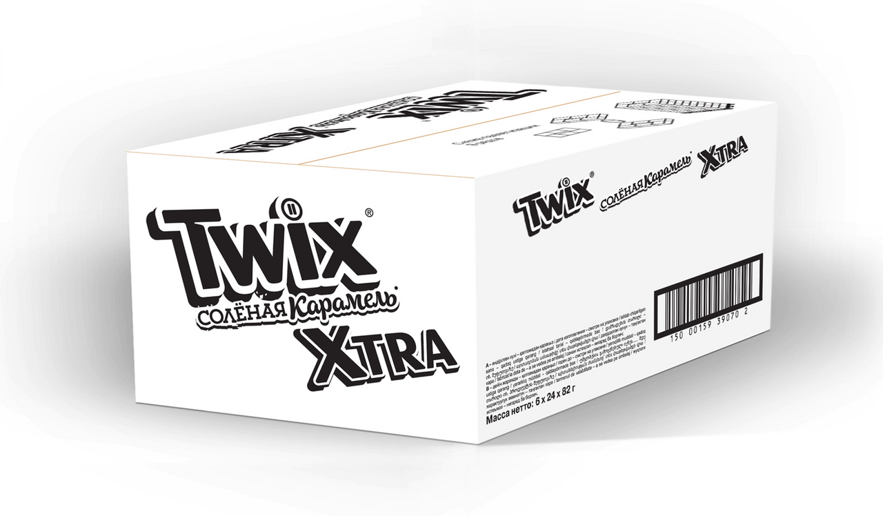 Батончик Twix Xtra шоколадный соленая карамель, 82г