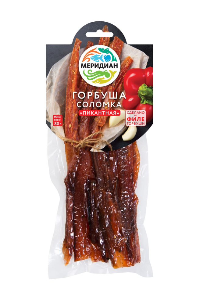 Горбуша соломка пикантная МЕРИДИАН, 80г