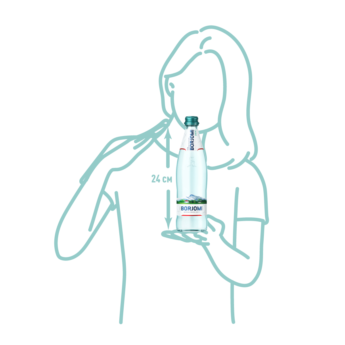 Вода Borjomi минеральная природная питьевая лечебно-столовая газированная 0,5л стекло