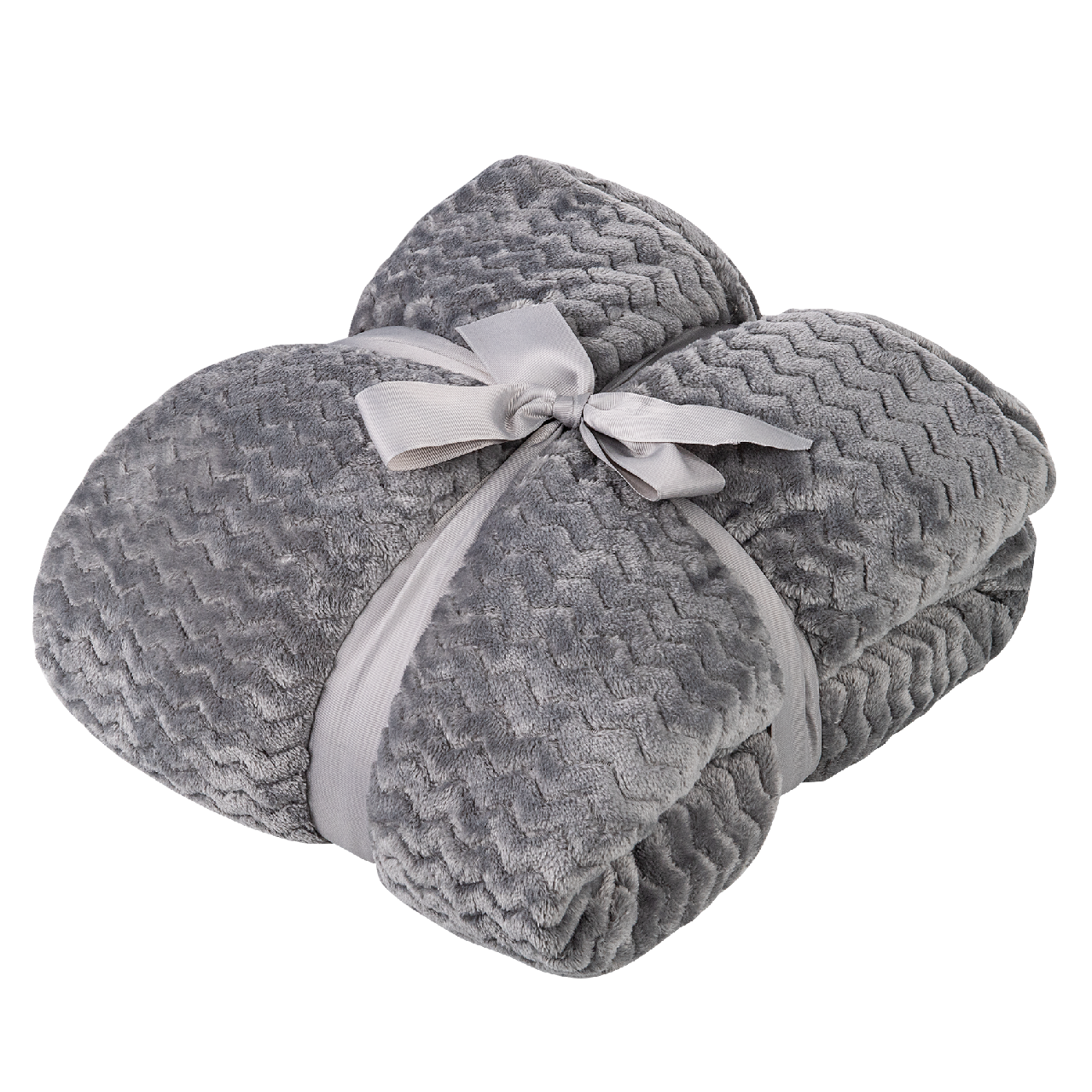 Tarrington House Плед микровелюр Волна графит 250г, 200 x 220см