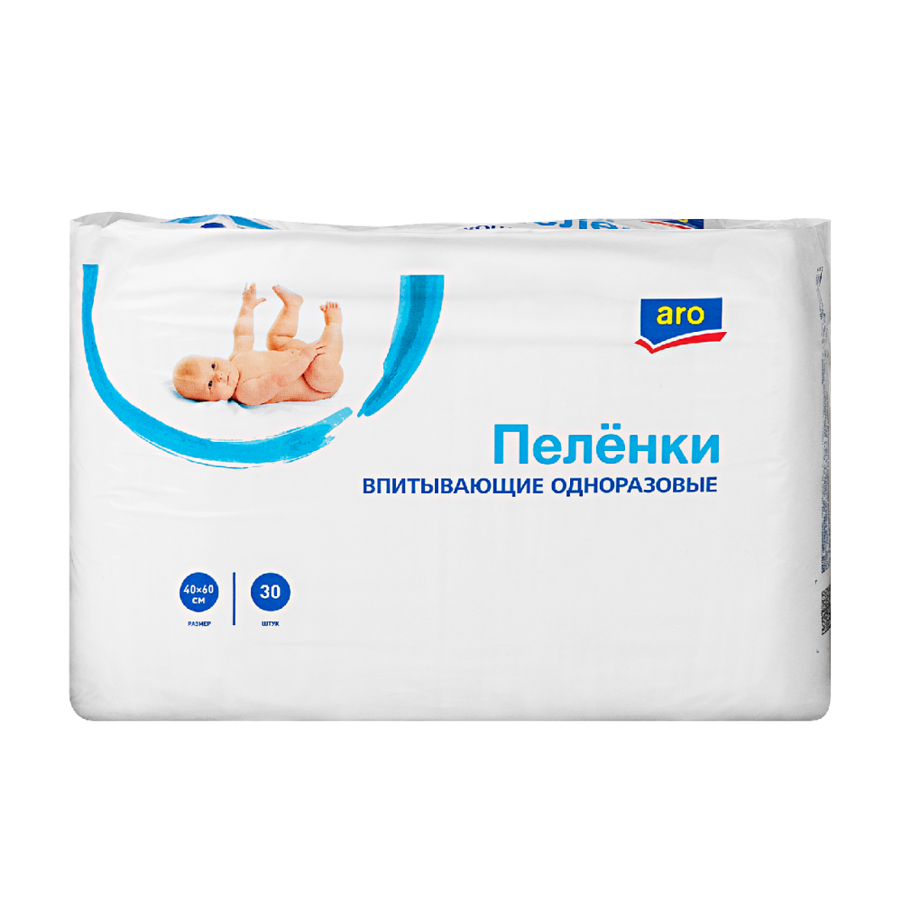 aro Пеленки одноразовые впитывающие 40 x 60см, 30шт