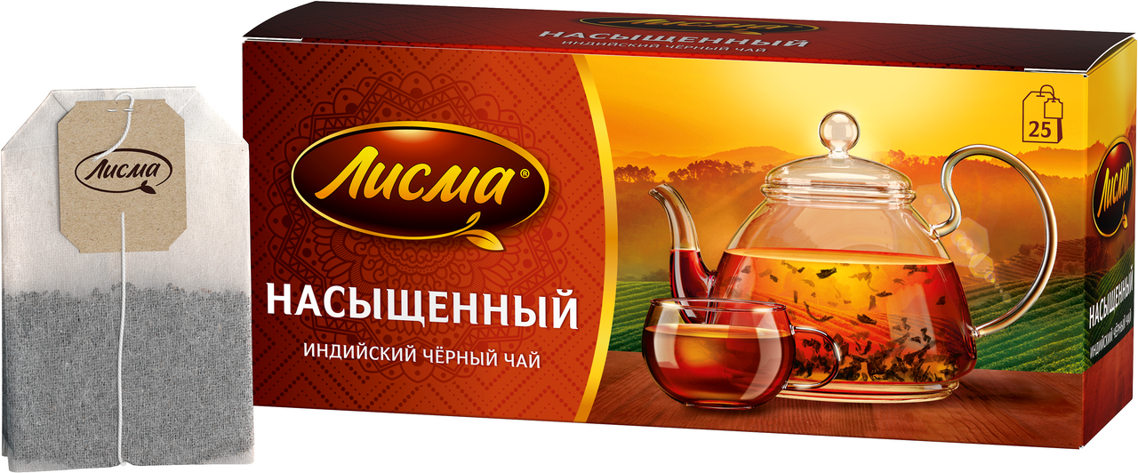 Чай Лисма насыщенный пакетированный (1.8г x 25шт), 45г