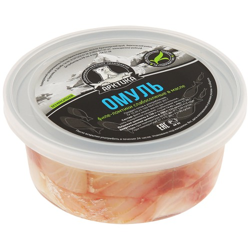 Филе-ломтики Арктика из омуля в масле слабосоленые, 200г