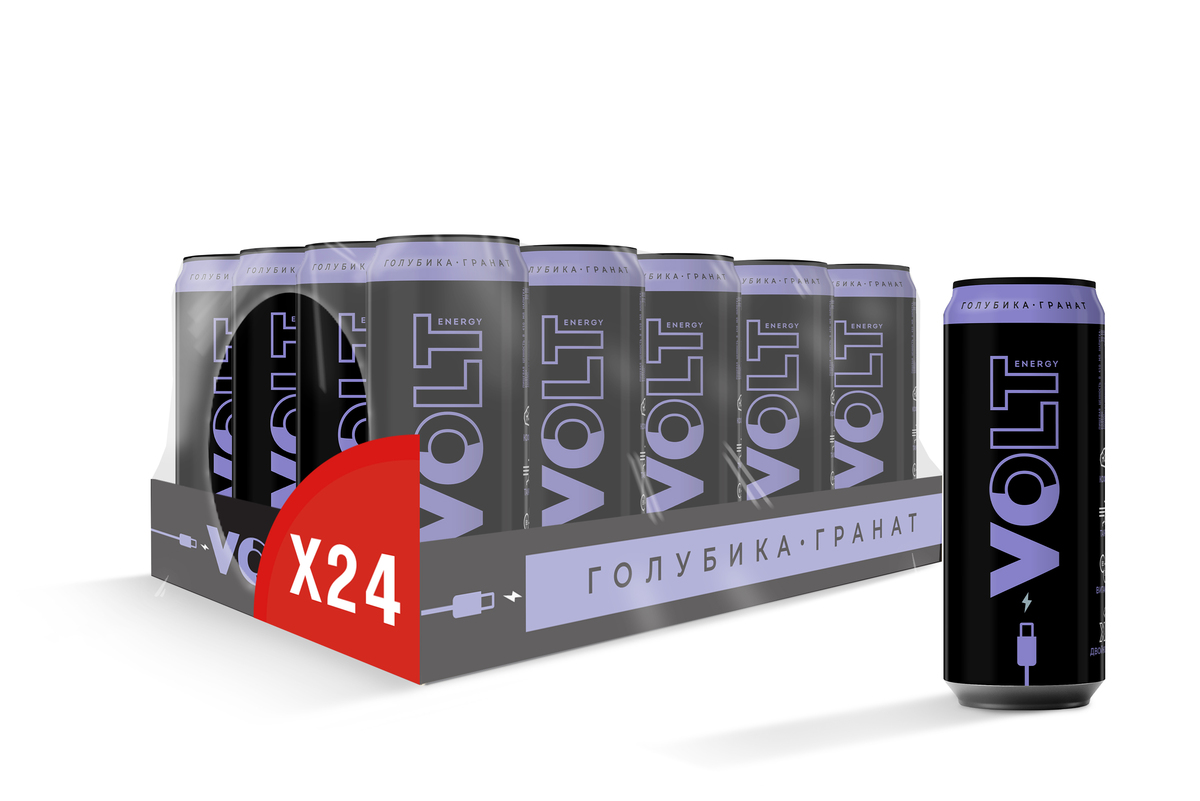 Напиток энергетический Volt Energy голубика-гранат, 450мл