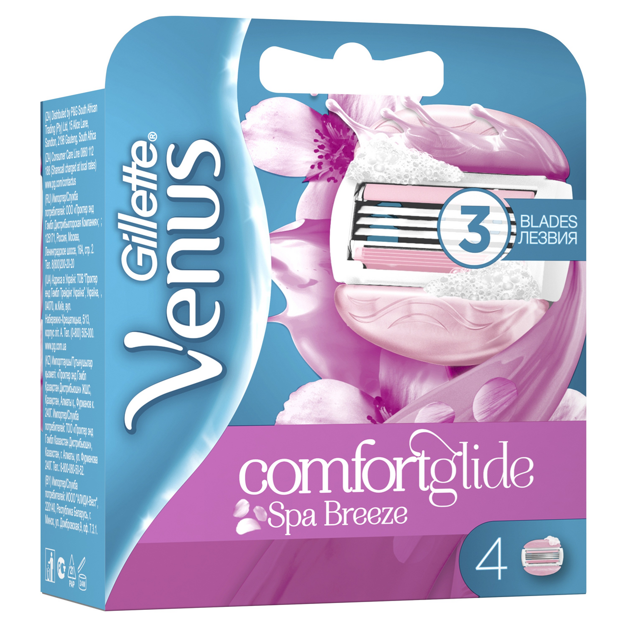 Кассеты сменные для бритья Venus SPA Breeze, 4шт