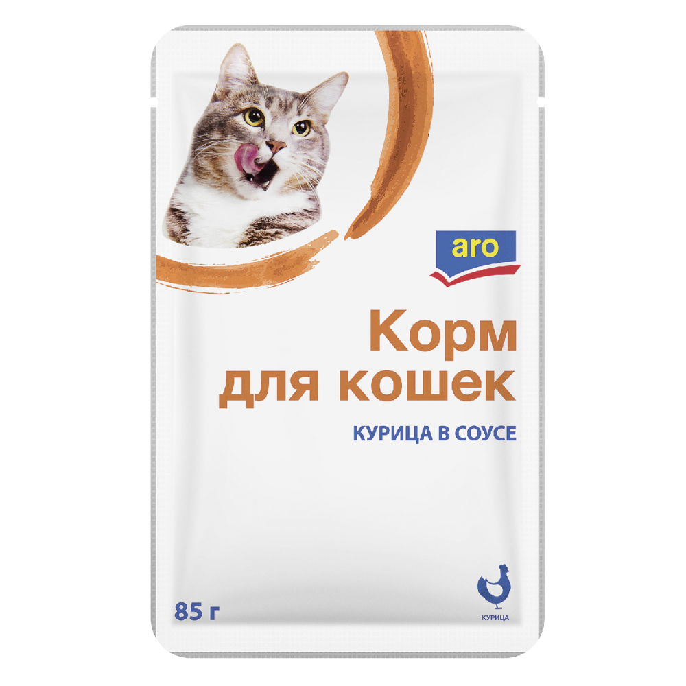 Aro Корм для кошек курица в соусе, 85г