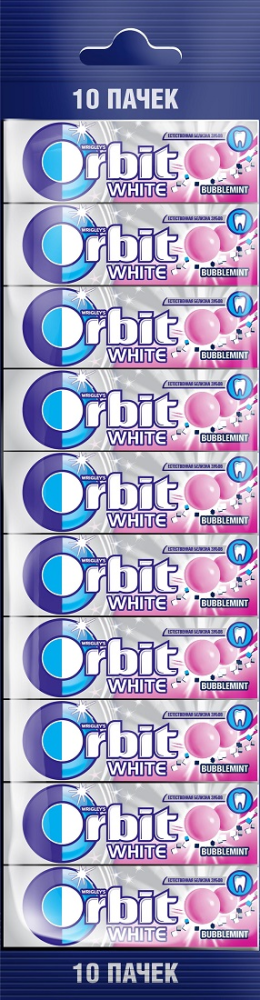 Жевательная резинка Orbit Bubblemint мультипак 10шт по 13.6г
