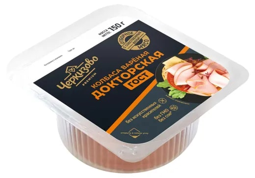 Колбаса докторская вареная Черкизово нарезка ГОСТ, 150г