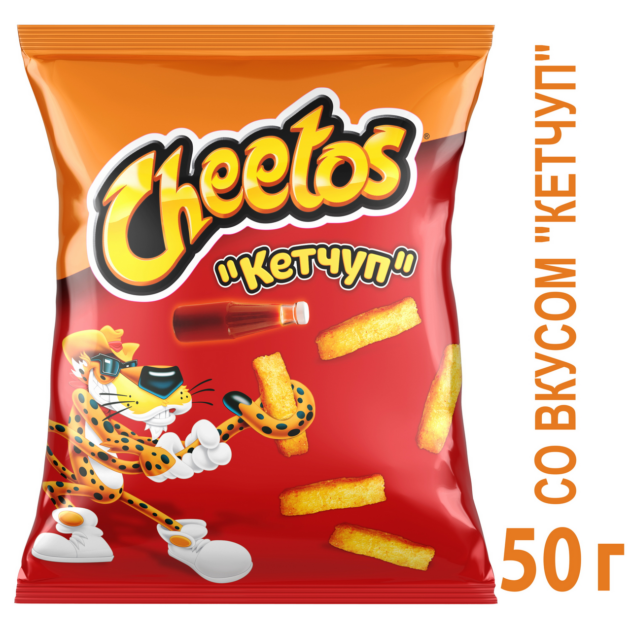 Снеки Cheetos Кетчуп кукурузные, 50г