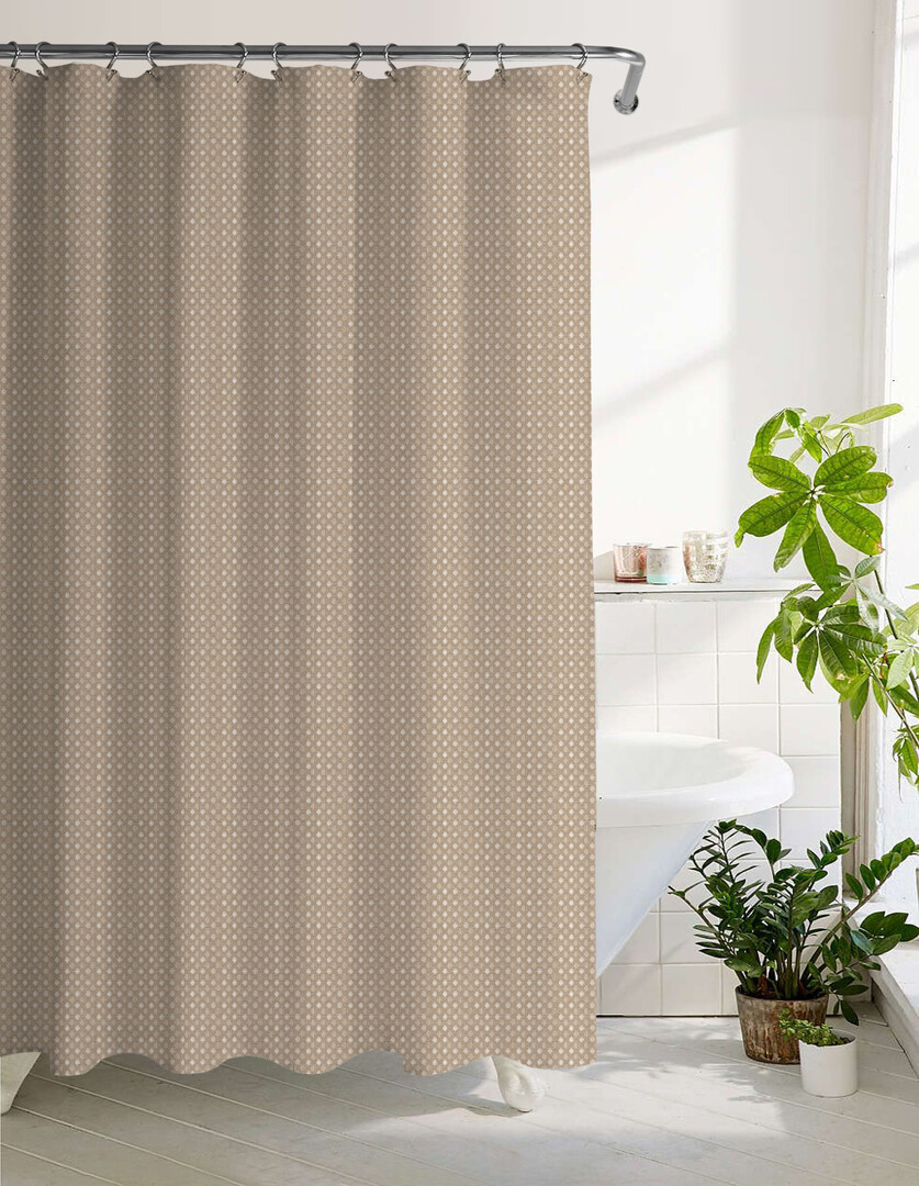 Tarrington House Штора для ванной экрю жаккард хромированные кольца, 180 x 200см