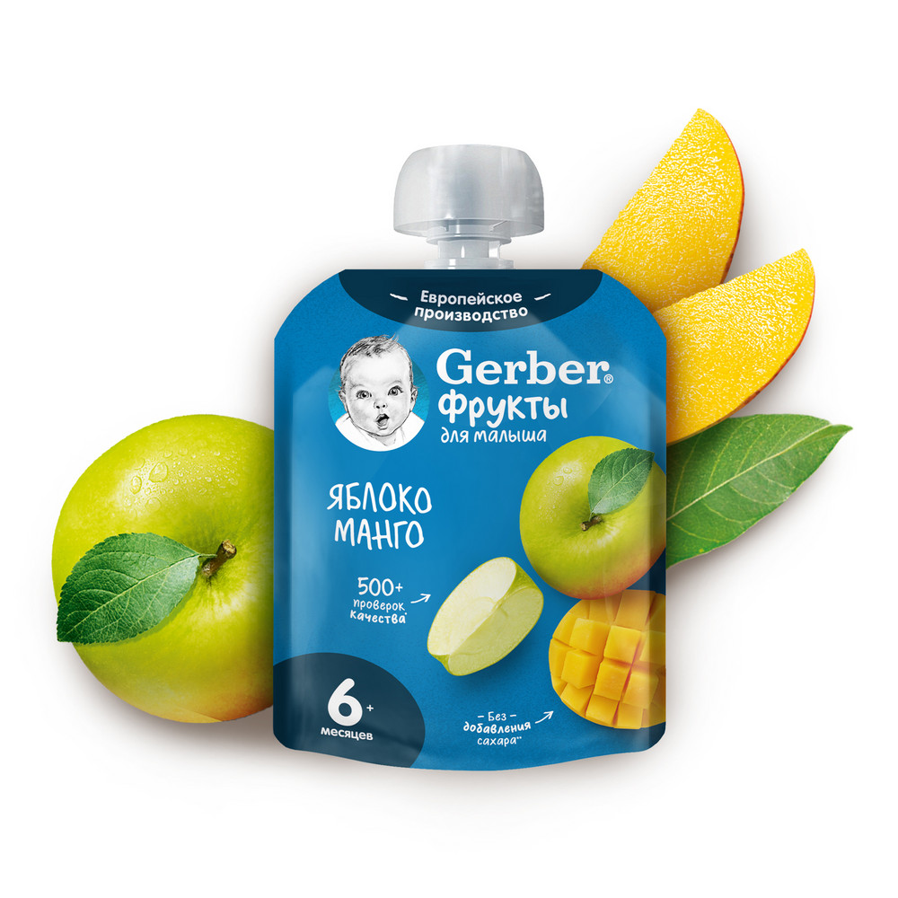 Пюре Gerber яблоко-манго, 90г