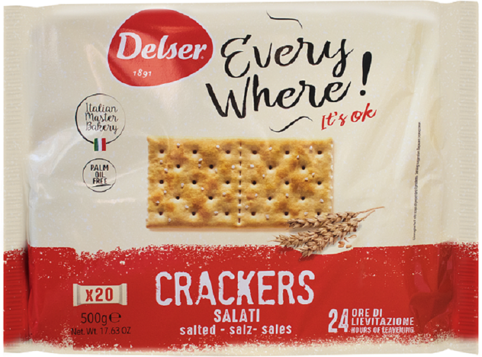 Крекеры Delser с солью, 500г