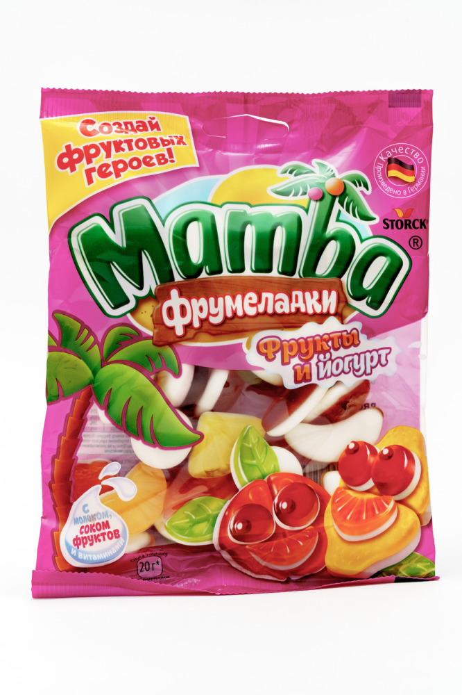 Жевательный мармелад Mamba фрукты и йогурт 140 г