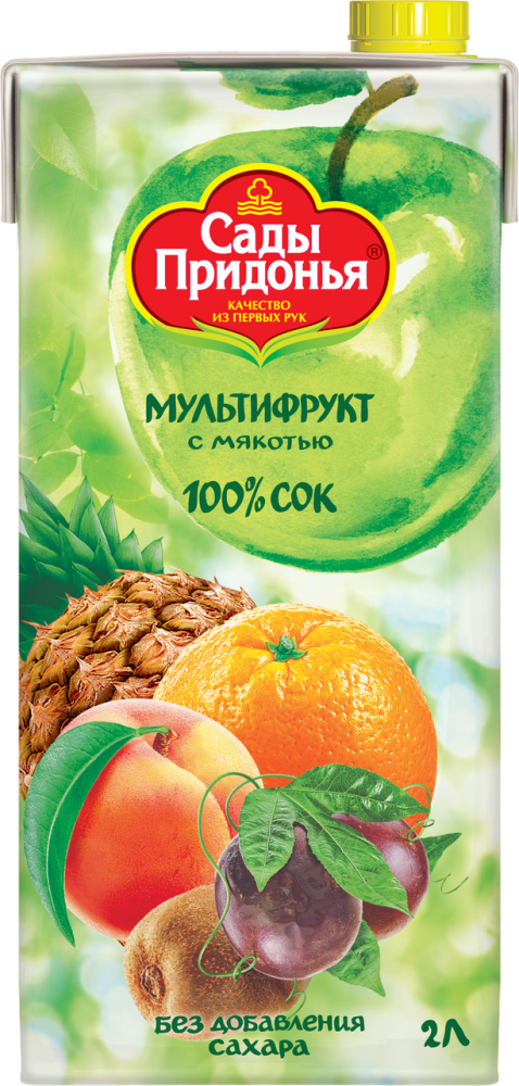 Сок Сады Придонья Мультифруктовый с мякотью 2 л
